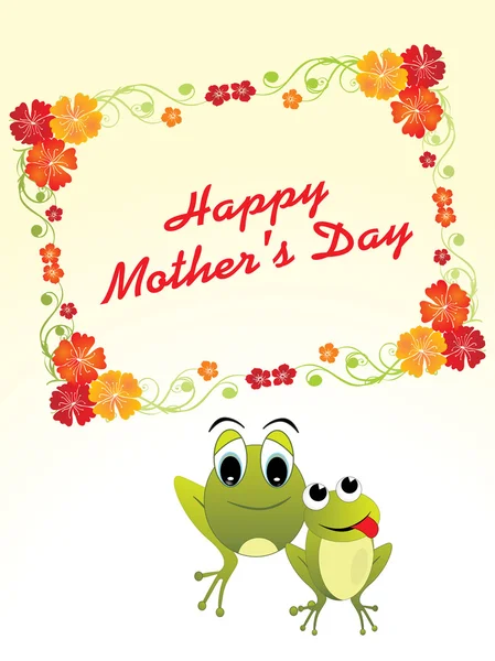 Illustration carte fête des mères — Image vectorielle
