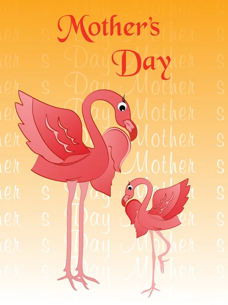 Struisvogel met moeder dag achtergrond — Stockvector
