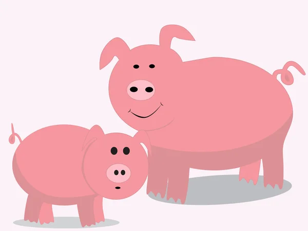Cute pig illustration — Stock Vector