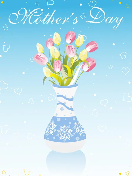 Fond avec pot de fleurs — Image vectorielle