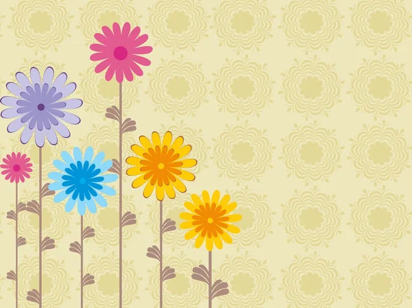 Hintergrund mit bunten Blume — Stockvektor