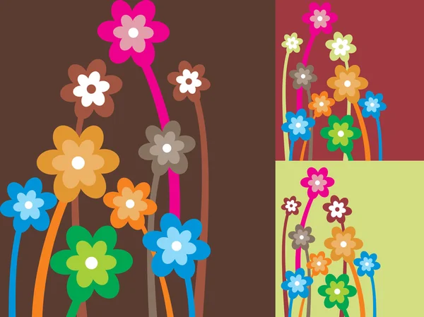 Arrière-plan avec belle fleur — Image vectorielle