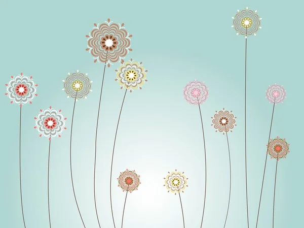 Fond marin avec fleur — Image vectorielle