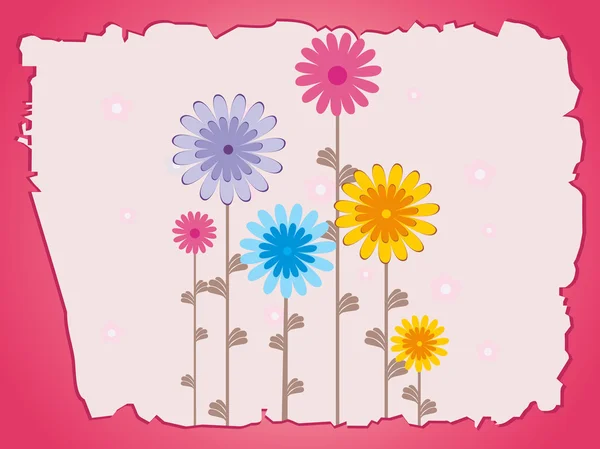 Illustrazione colorato fiore — Vettoriale Stock