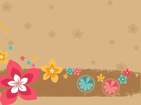 炫彩花卉与背景 — 图库矢量图片
