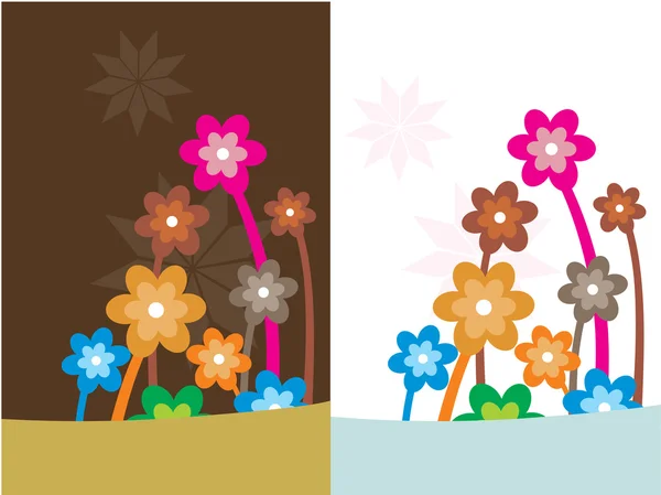 Barevné květinové pozadí — Stockový vektor