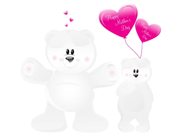 Medvěd s romantickou balónky — Stockový vektor