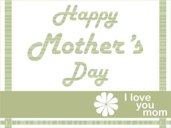 Cartão do dia da mãe com floral — Vetor de Stock