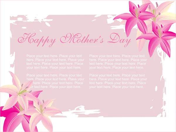 Cadre de fleurs pour la fête des mères — Image vectorielle
