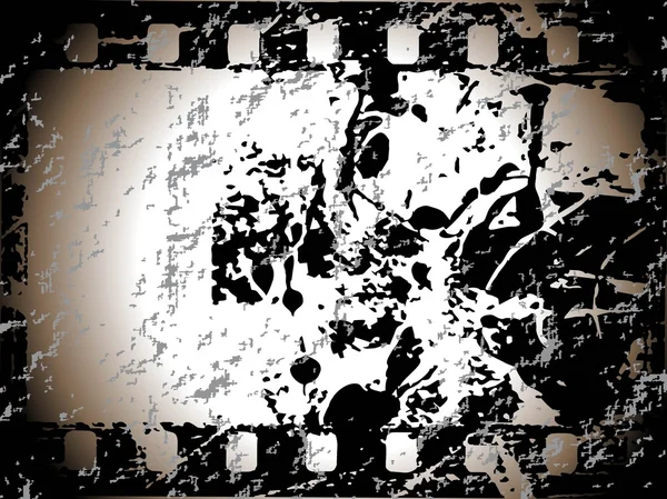 Bande de film avec des éléments grunge — Image vectorielle