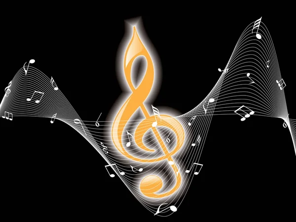 Музичні ноти з тлом — стоковий вектор