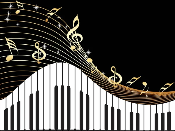 Note musicali, pianoforte — Vettoriale Stock