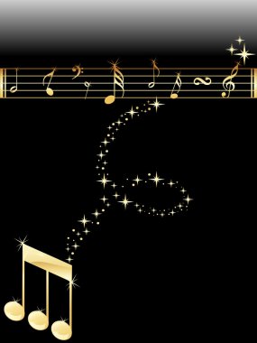 Background with music theme clipart