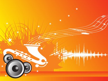 Music instrument and speaker clipart