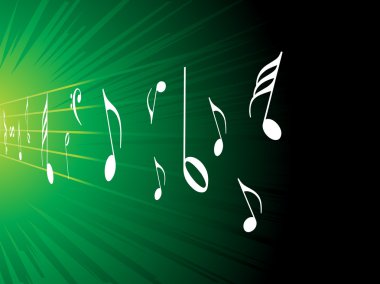 Background with music notes clipart