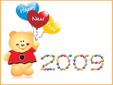 New year 2009 greeting clipart