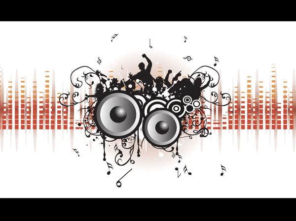 Grungy fond musical — Image vectorielle