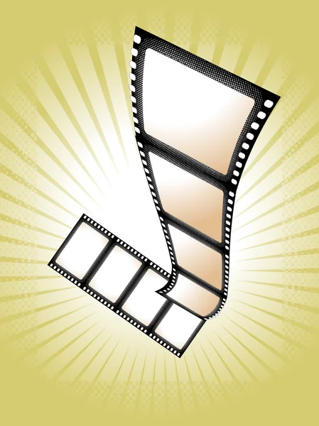 Filmstreifen isoliert auf Grün — Stockvektor