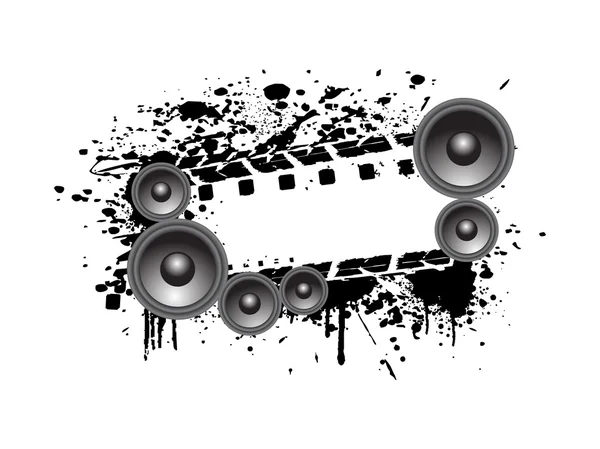 Grungy Banner mit Vinylmuster — Stockvektor