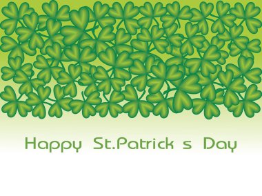 Shamrock background 17 march clipart