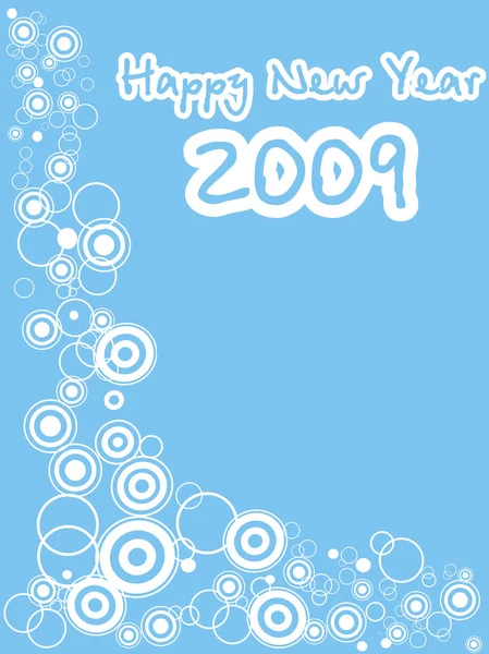 Nyår 2009 hälsning mönster — Stock vektor