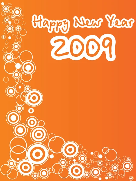 Yeni yıl 2009 tebrik desen — Stok Vektör