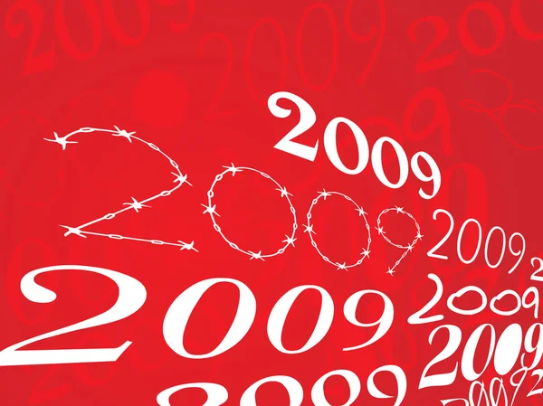 Nový rok 2009 series2, design4 — Stockový vektor