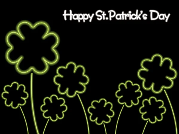 St. Patricks dag zwarte achtergrond — Stockvector