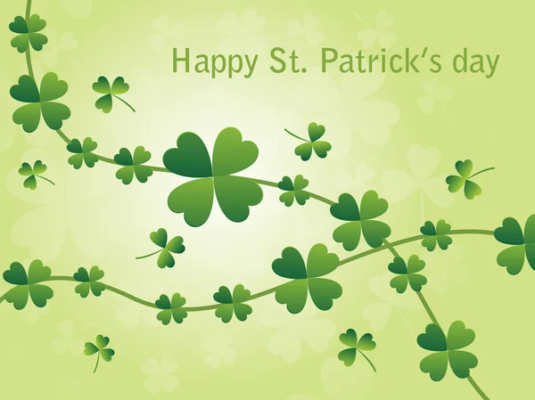 Background with shamrock 17 march — Stock Vector