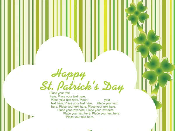 St. patrick's design cards 17 march — Stock Vector