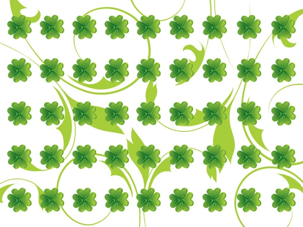 Shamrock floral for 17 march — Stock Vector