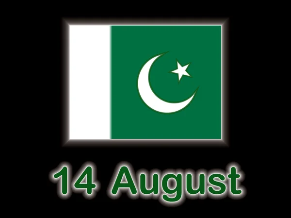 Флаг ко Дню независимости Пакистана — стоковый вектор