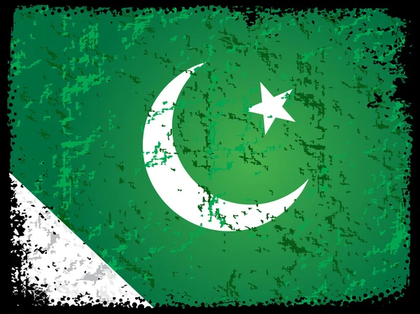 Bandera de Pakistán gruñona — Vector de stock