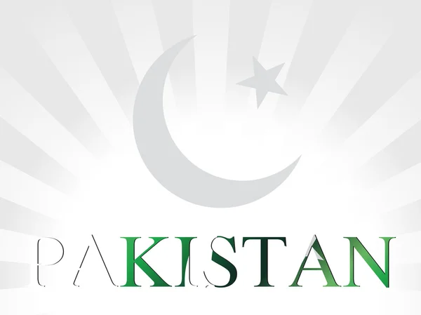 Bandera de Pakistán símbolo ilustración — Vector de stock