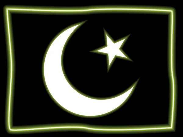 Schwarzer Hintergrund mit Pak Flagge Symbol — Stockvektor