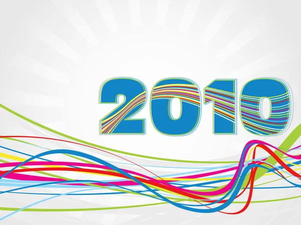 2010 için renkli çizgiler — Stok Vektör