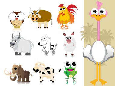 Collection of cute animal clipart