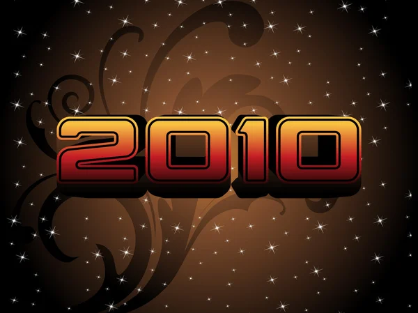 Векторная иллюстрация на новый 2010 год — стоковый вектор