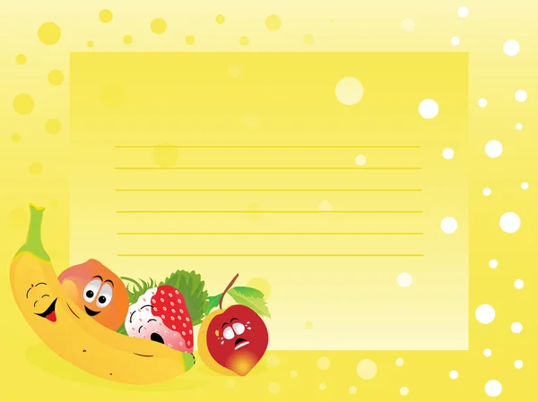 Bannière aux fruits frais — Image vectorielle