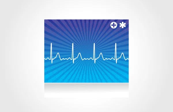 Cardiograma electrónico normal — Vector de stock