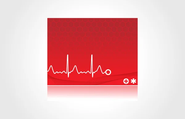 Cardiogramma elettronico sullo sfondo — Vettoriale Stock