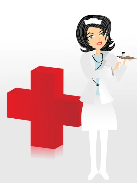 Медсестра та медична ікона — стоковий вектор