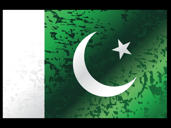 Bendera Grungy pakistan - Stok Vektor