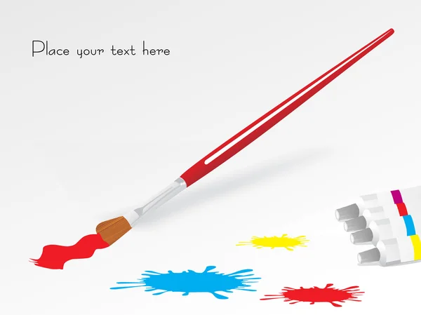 Färg färg och pensel — Stock vektor
