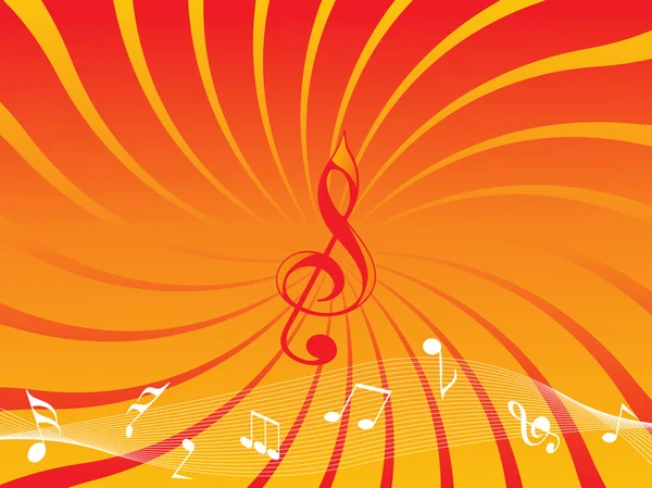Музыкальные ноты и волны — стоковый вектор