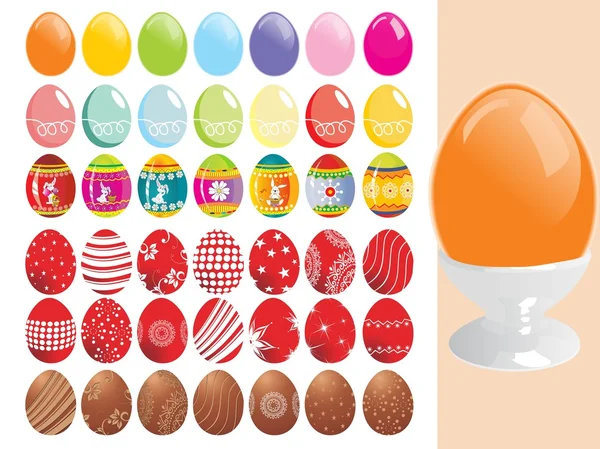 Illustration de l'oeuf de Pâques coloré — Image vectorielle