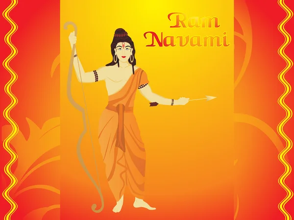 Ramnavami background with god — Stock Vector