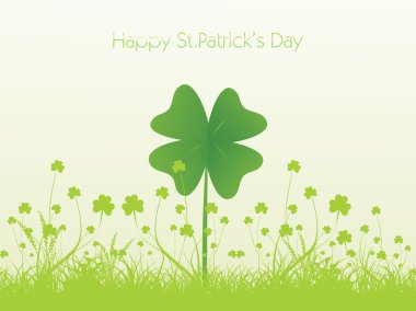 Shamrock flower for patric day clipart