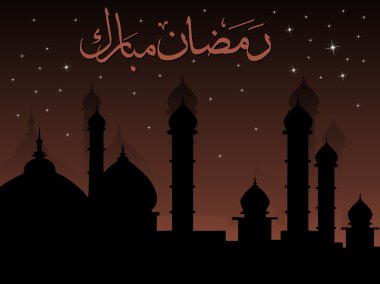 Background with mosque clipart