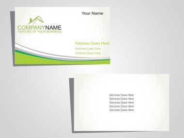 Presentation of business card clipart